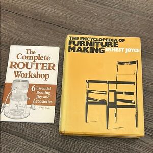 Vintage encyclopedia of Furniture Making book by Ernest Joyce & router booklet